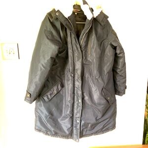 Expedition Series Women’s Black Winter Parka Jacket Hooded 1X